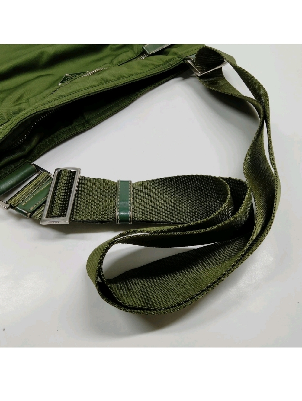 Prada Olive Green Nylon Crossbody Bag - Picture 4 of 8